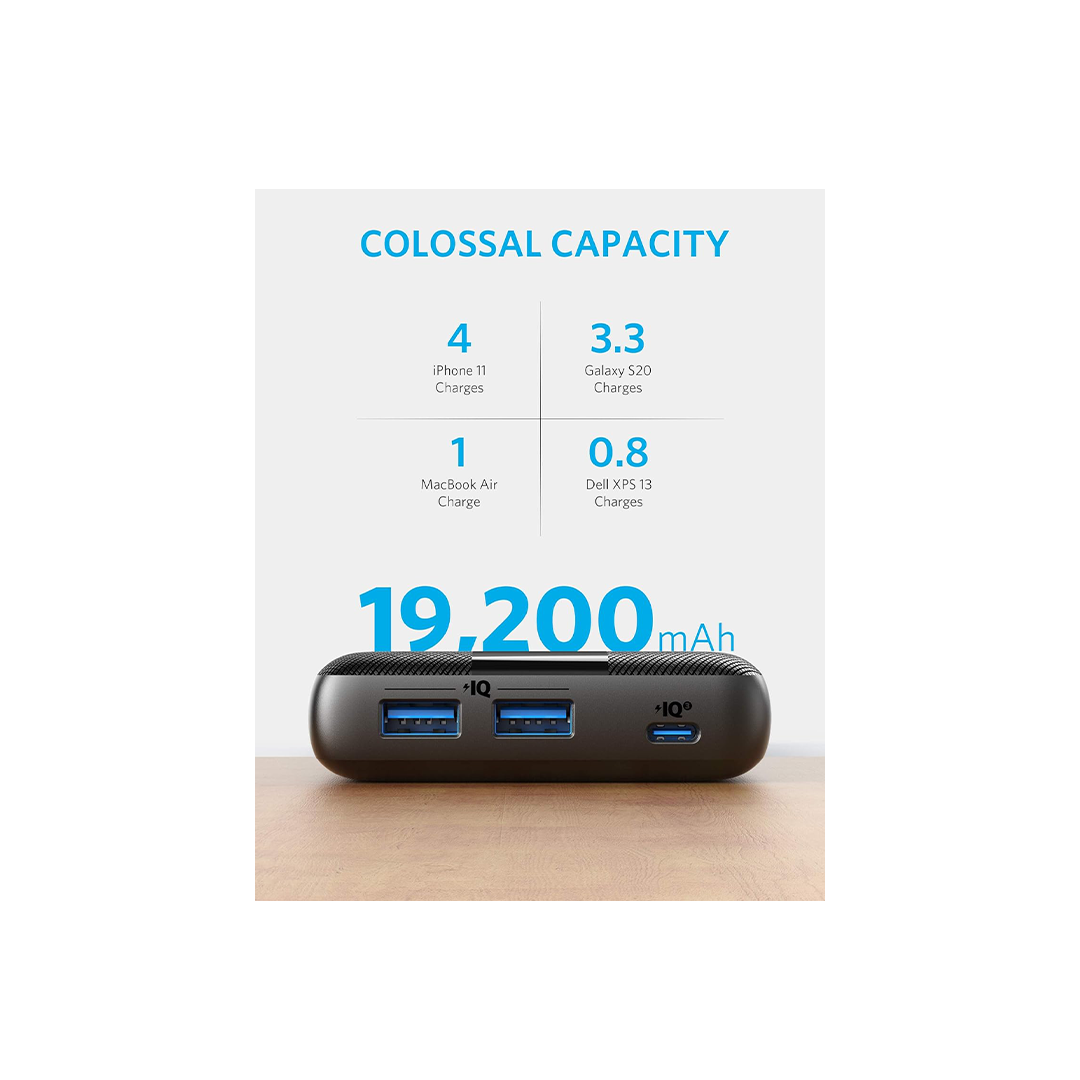 Anker Portable Charger, PowerCore III Elite 19200 60W Power Bank Bundle with 65W PD Wall Charger in Qatar Anker Portable Charger, PowerCore III Elite 19200 60W Power Bank Bundle with 65W PD Wall Charger in Qatar